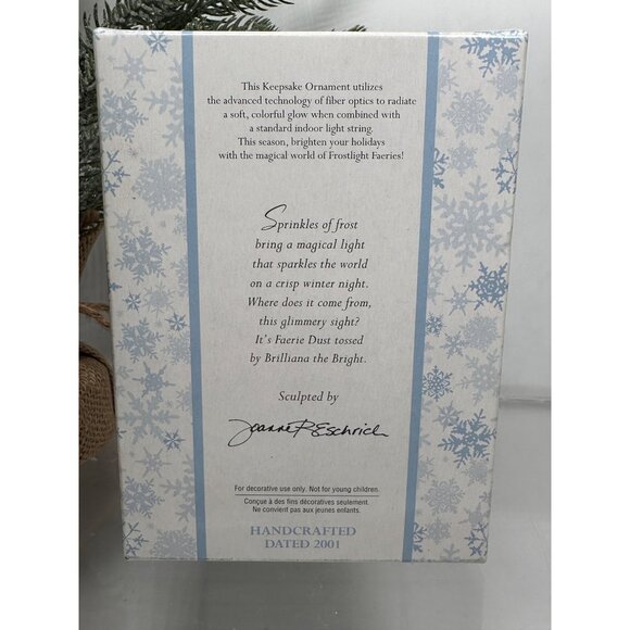 Hallmark Ornament Faerie Brilliana Frostlight Collection Fiber Optic Glow 2001 - Picture 6 of 7
